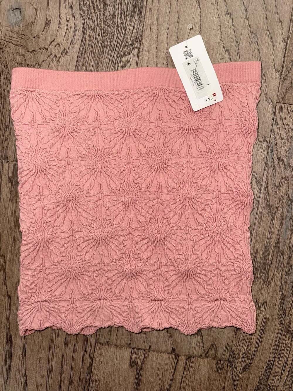 Altar'd State Textured Tube Top Size S/M Pink Ash Rose
